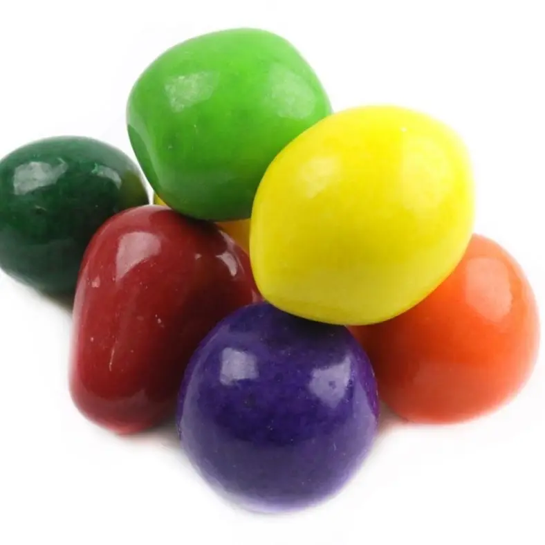 Mega-Sized Fruit-Shaped Sugar Bubble Gum - Large Gumballs, Soft Chewy, Assorted Colors, Ambient Sweet Candy, Bulk Pack, 12-Month Shelf Life, Unique Viral Snacks and Candy