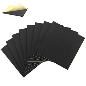 8 count Adhesive  Padding, Closed Cell  Sheet 6in X 6in X 1/4in, Anti-Slip Neoprene Rubber Pad,1/4" Thick Sticky , Soundproof and Anti Vibration