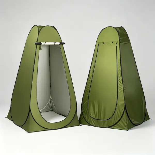 Pop-Up Privacy Shower Tent - Foldable Outdoor Toilet And Changing Shelter with Storage Bag, Portable Setup, Sun Protection, Versatile Camping And Beach Accessory