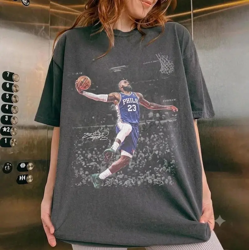 Comfort Color LeBron James T-Shirt, Basketball Fan Gift, Hoops Fan Apparel, Sports Tee
