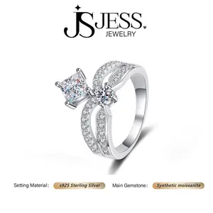 ��#168��1.3ct Princess Cut Real Synthetic Moissanite Ring Pave Band Design S925 Sterling Silver Jewelry D Color VVS1 Clarity Perfect Daily Wear Jewlery