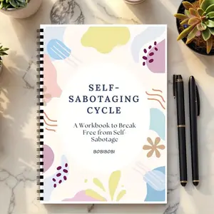 Self-Destructive Cycle Workbook, 45 Pages of Cbt Exercises, Therapy Exercises, Cognitive Exercises, Coping Mechanisms, and Self-Love Journal Prompts for Reflection, Ideal for Therapists and School Counselors, Therapeutic Tool