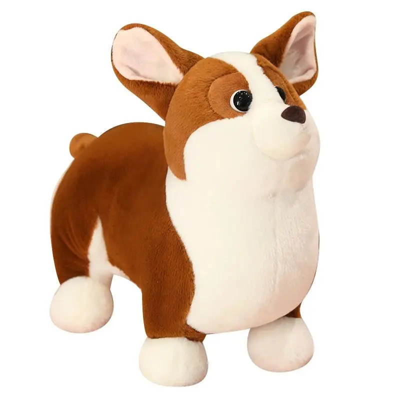 Plush XL Fabric Lifelike Unisex Corgi Stuffed Toy, Soft Cartoon Animal Pillow Puppy Doll, Ideal Children’s Gift for Toys & Hobbies DIY Felt Crafts Use