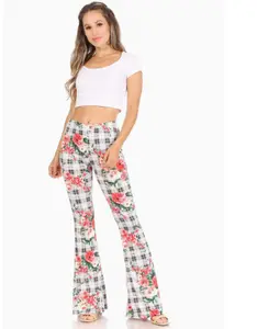 Floral, Pull-on, Fit and Flare Pants