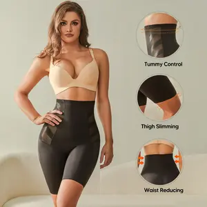 High Waist Tummy Control Shapewear Shorts for Women - Firm Shaper Panties - Strong Compression Thigh Slimmer Butt Lifter