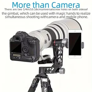 Ultra-Light Portable Bird Photography Arm, 720° Panoramic Dslr Telephoto Lens Mount, Professional Long-Range Camera Tripod Adapter