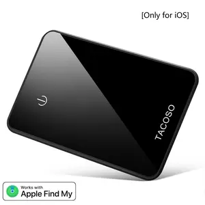 【iOS Only】TACOSO Wallet Tracker Card, Key Finder Blutooth Item Gps Finder, Work with Apple Find My, IPX6 Waterproof, 2-Year Battery Life, Slim Smart Tracking Tag for Key, Bag, Luggage, Wallet #Outdoorfun