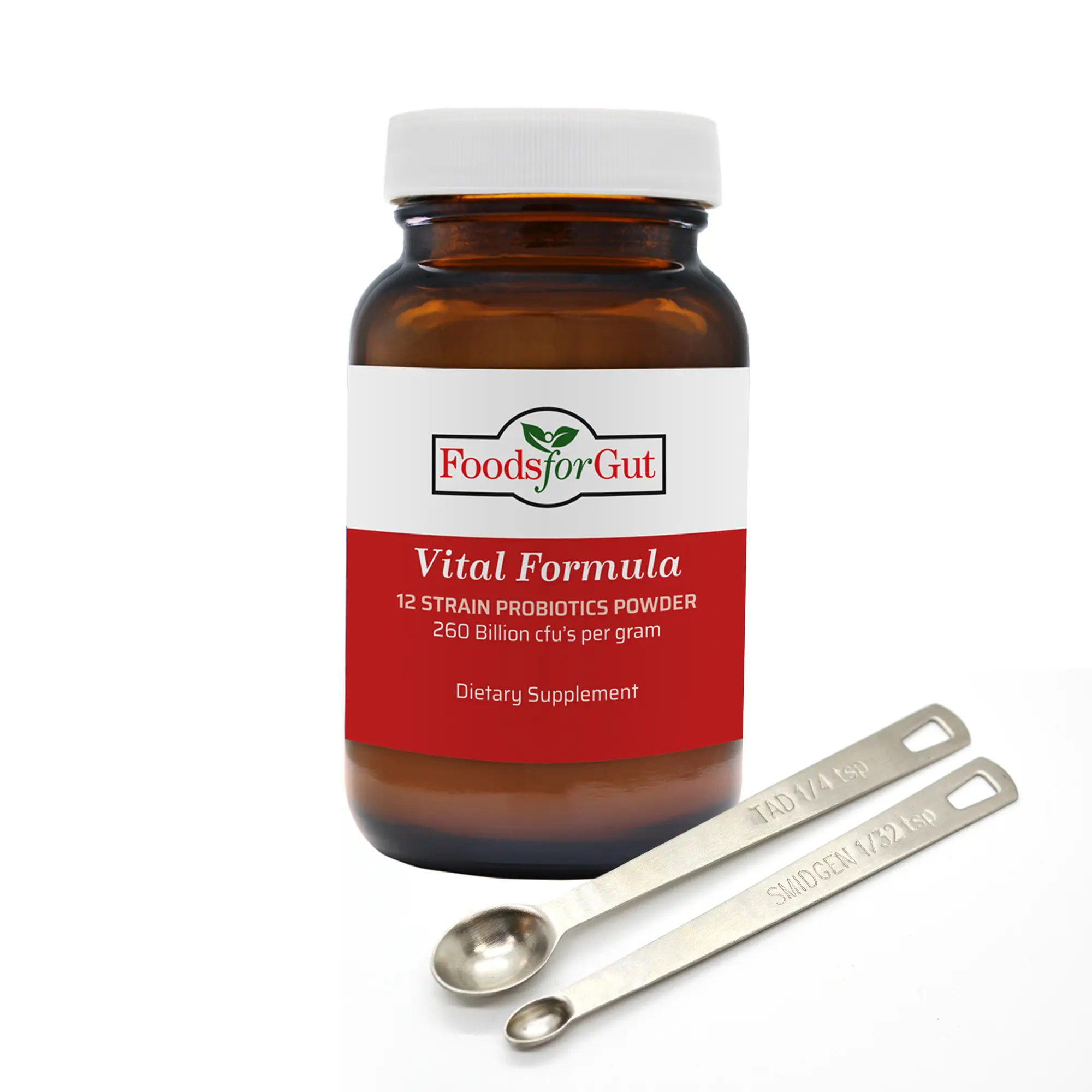 Foods For Gut Vital Formula 12 Strain Probiotics Powder 260 Billion CFU | Made in USA | No Additives | Direct from Manufacturer | No Third-Party Storage | Immune Support |