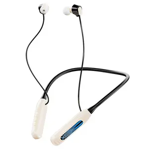 Riksoin Lightweight Magnetic Wireless Neckband Earbuds, 80 Hours Playtime, Active Noise Cancelling, Hands-Free Call, for Fitness, Sports, Business