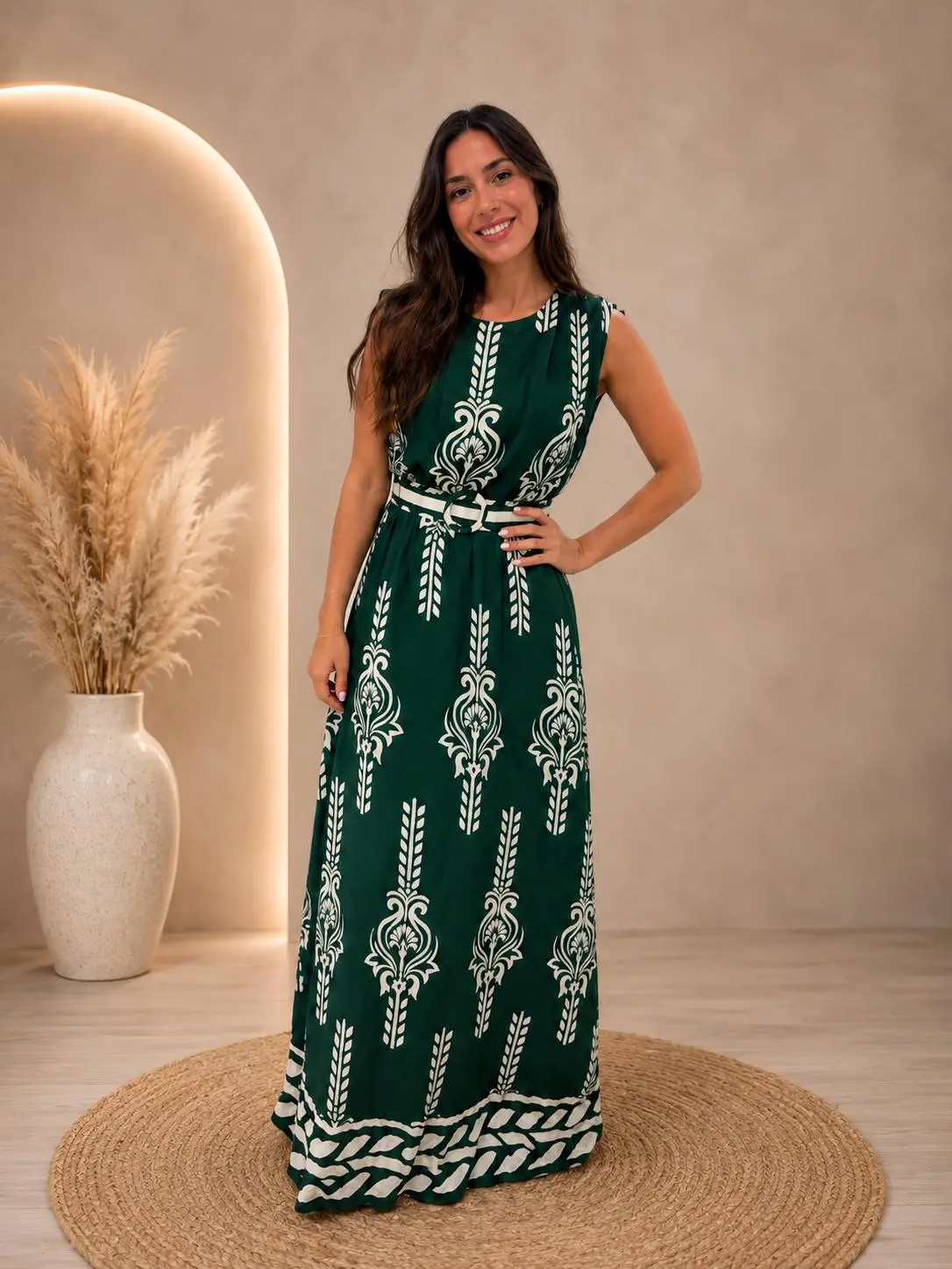 Emerald Grace Maxi Dress