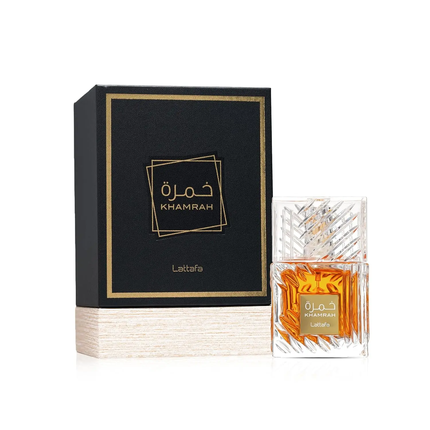 Lattafa Khamrah Eau de Parfum, Long Lasting Warm Spicy Scent with Vanilla & Amber, Unisex Fragrance Spray, 100ml / 3.4oz, Single Item