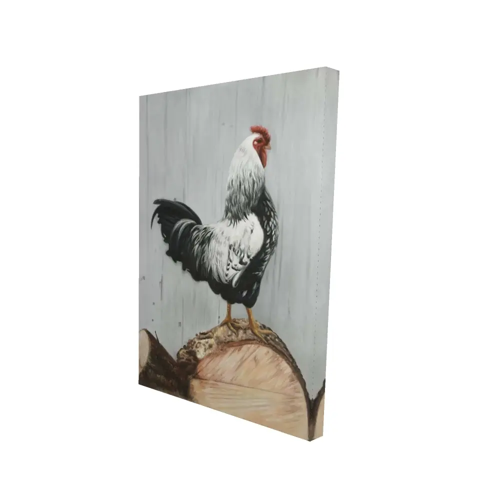 360 Stand Wyandotte Rooster Wall Art Print - 24x36in Artistic Animal Poster, Farmhouse Kitchen Accent, Country Decor, Ideal Gift (2080-3624-AN518), Animal Art, Artwork, Home Inspo, Room Decor, Aesthetic Finds, Rooster Painting