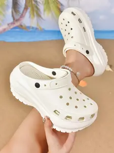 Unisex Casual Comfortable Textured Design Clogs, Waterproof Non-slip Sandals with Thick Sole for Indoor and Outdoor, Soft Insole for Ultimate Relaxation, footwear