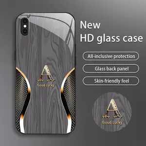 Suitable for [iPhone Xs Max] Brand new premium phone case, drop-proof and fingerprint-resistant，sophisticated and minimalist design, with 26 English letters to choose from YM99
