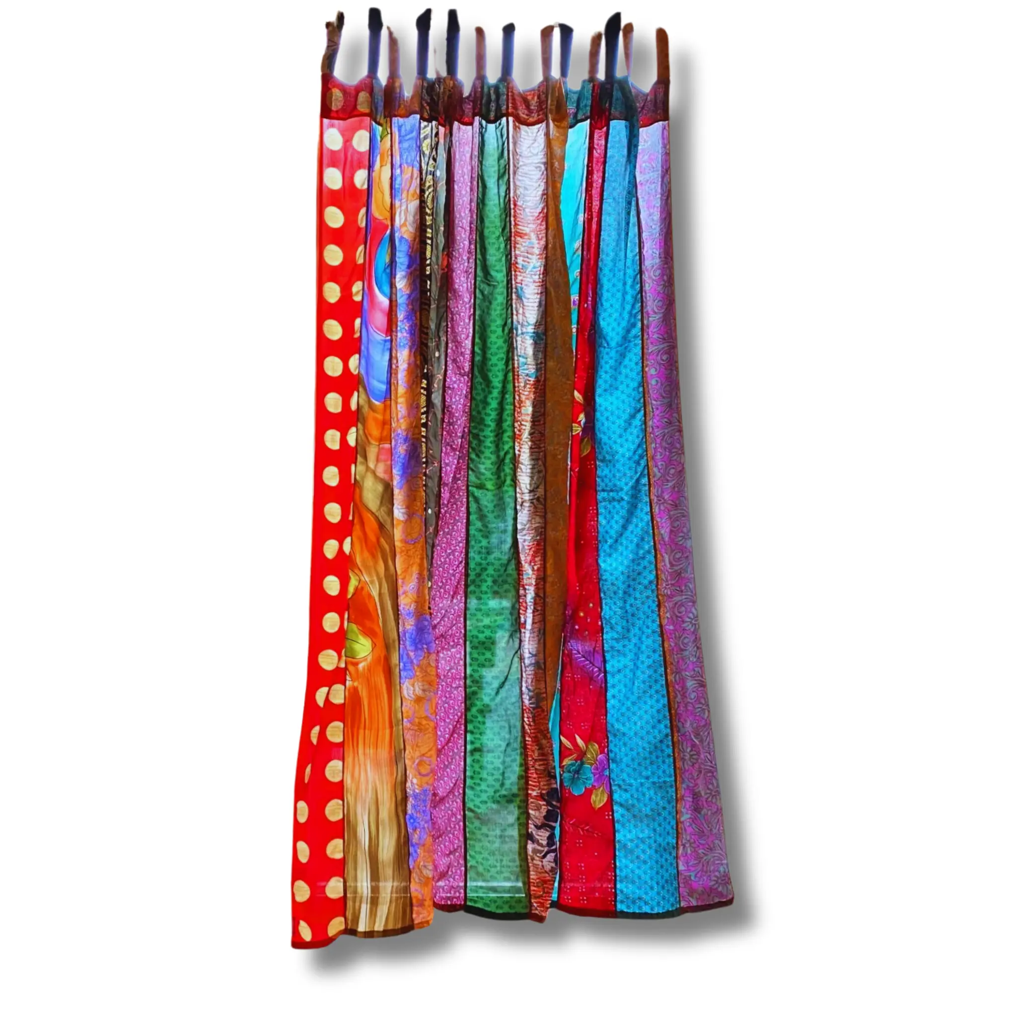 Rainbow Oasis Drapes – Upcycled Boho Curtains