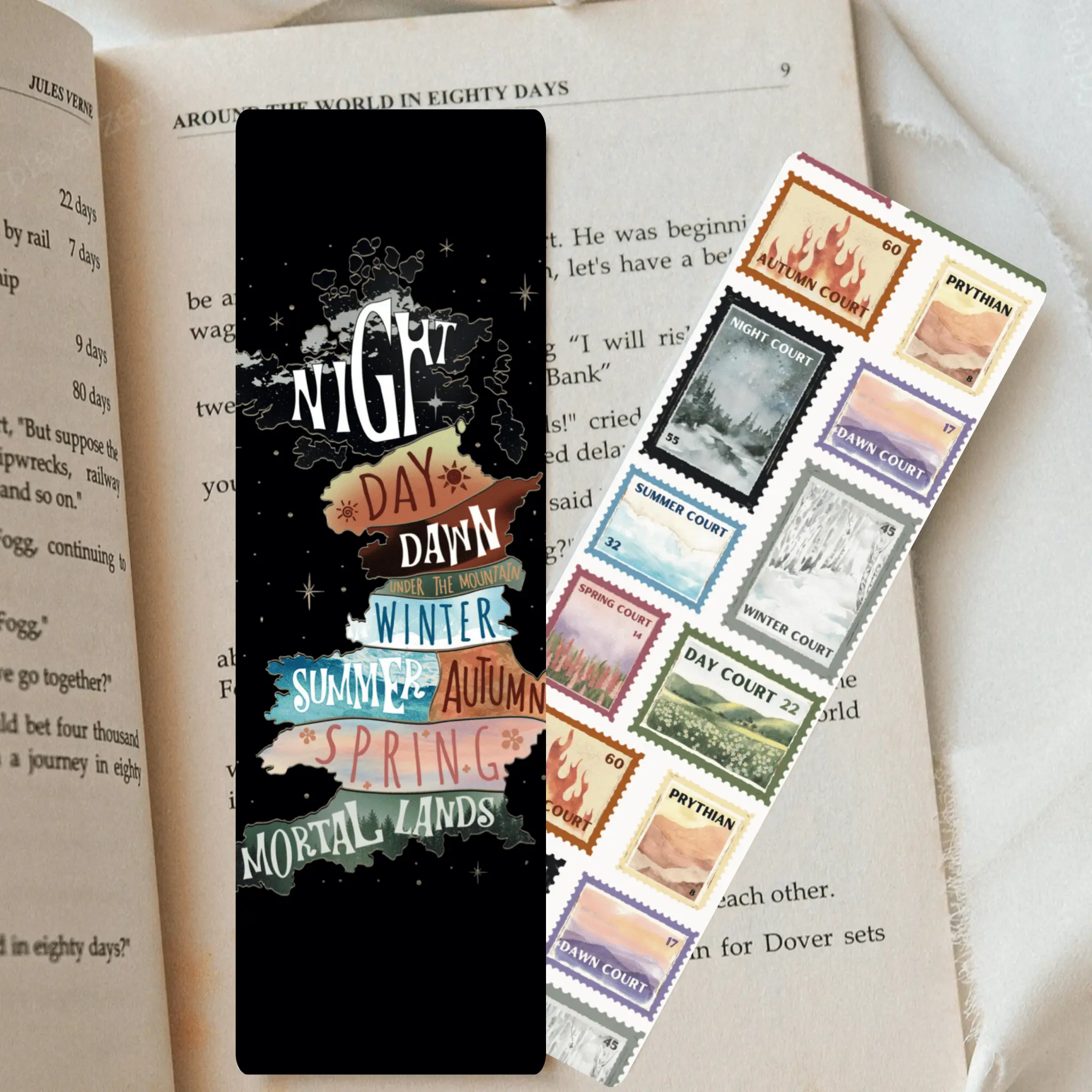 ACOTAR Courts Inspired Dual-Sided Cardstock Bookmark bookmarks