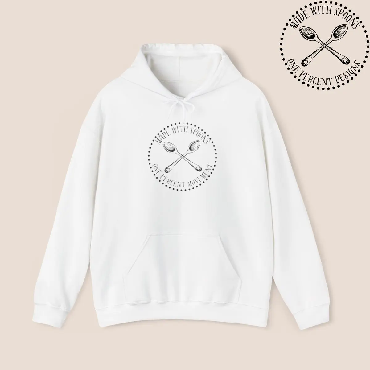 One Percent Movement Staple Unisex Heavy Blend™ Hooded Sweatshirt Casual Classic