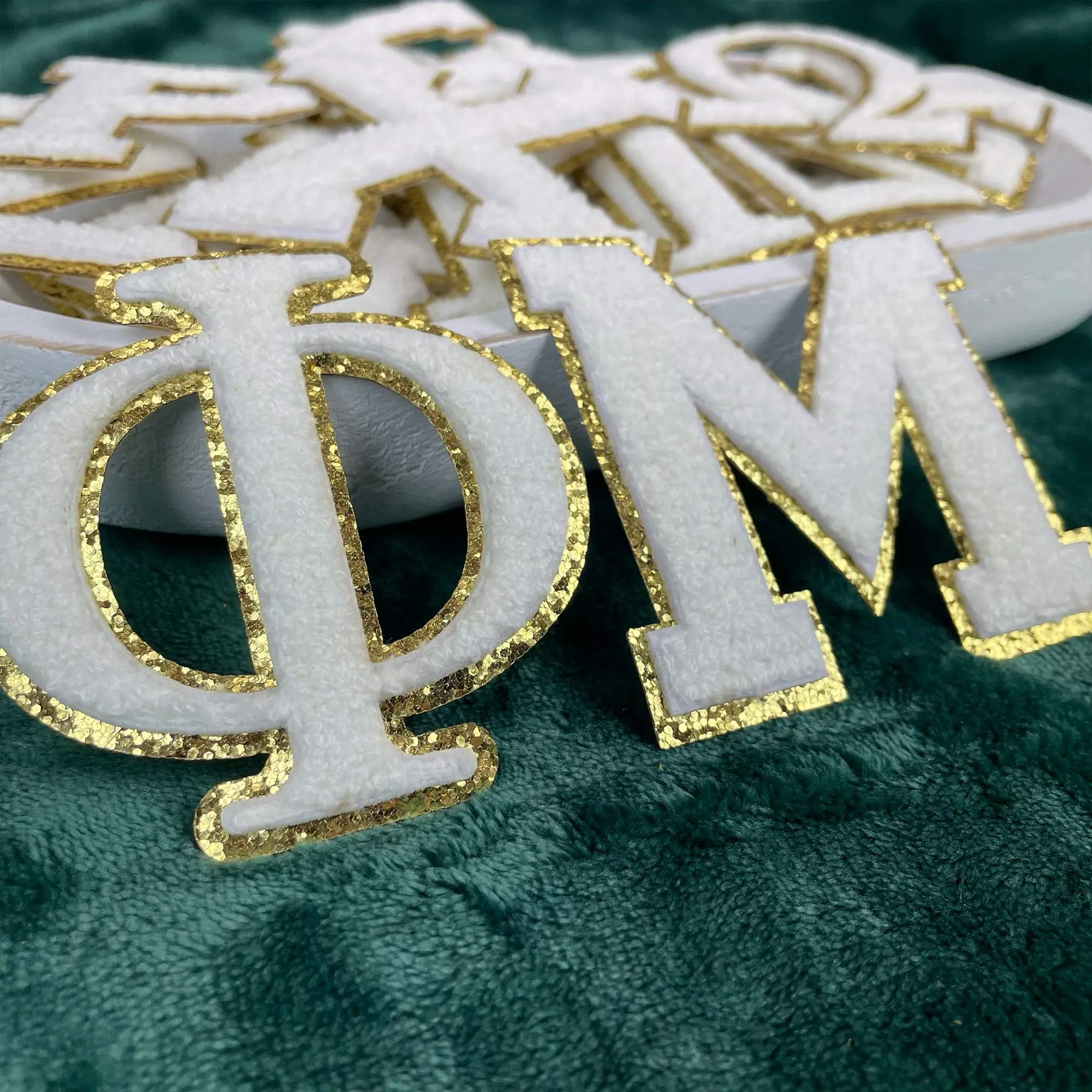 Chenille Greek Letter Iron-On Patches
