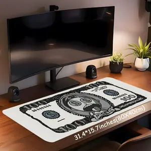 Spoofed Dollar Design Patterns Large Game Mouse Pad,Gaming desk accessory,desktop decoration protection pad,rubber pad non-slip lock edge work pad,multi-size mouse pad suitable for laptop,desktop computer games, work,family, gift for boys