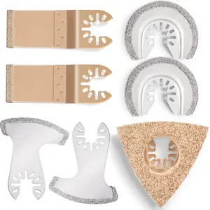 Oscillating Tool Blade Set, Universal Titanium Multi Tool Blades for Wood Plastic and Hard Material, Oscillating Saw Blades Fit