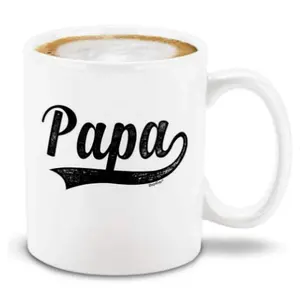 Shop4ever Papa Classic Varsity Ceramic Coffee Mug Tea Cup Dad Grandpa Coffee Mug (11oz.)