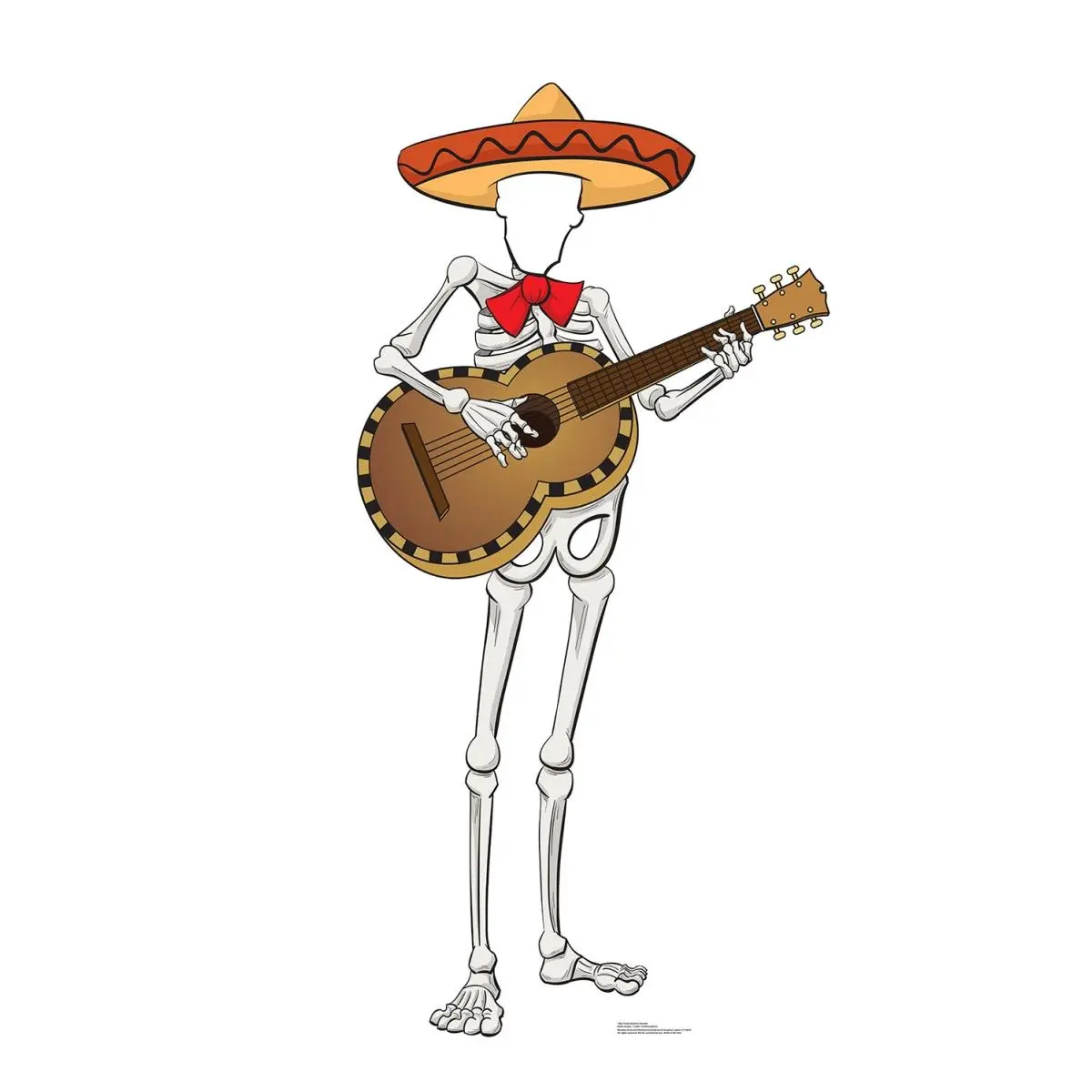 Advanced Graphics Mariachi Skeleton Cardboard Cutout Decor, 68x35in Spooky Halloween Standup Home Decor for Event Celebrations, 68X35"