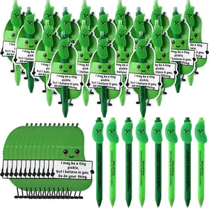 20 Sets Positive Pickle Pens for Coworkers Bulk Employee Appreciation Gifts Bulk Funny Emotional Pickle Pens Support Gifts for Staff Coworkers Students Nurse Dietitian