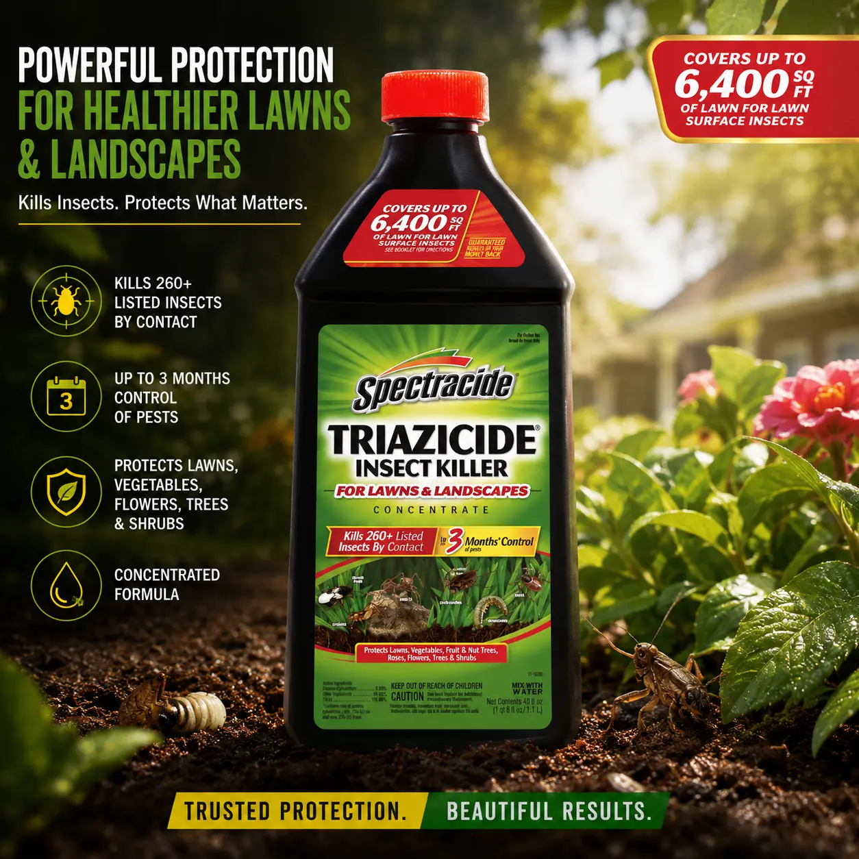 Spectracide Triazicide Insect Killer For Lawns And Landscapes Concentrate 40 Ounces