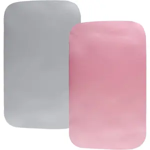 Satin Bassinet Sheet 2 Pack Ultra Soft Silk Compatible with Mika Micky Bedside Sleeper Fits Perfectly on 19 x 32 Inch Bed Side Sleeper Mattress Pad Protect for  Hair and  Pink Grey