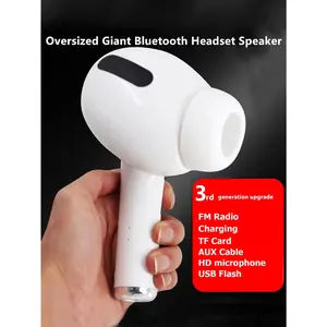 Giant Headphone-Design Wireless Bluetooth Mini Speaker, Supports TF Card & USB, Creative Unique Gift for Home & Outdoor Use