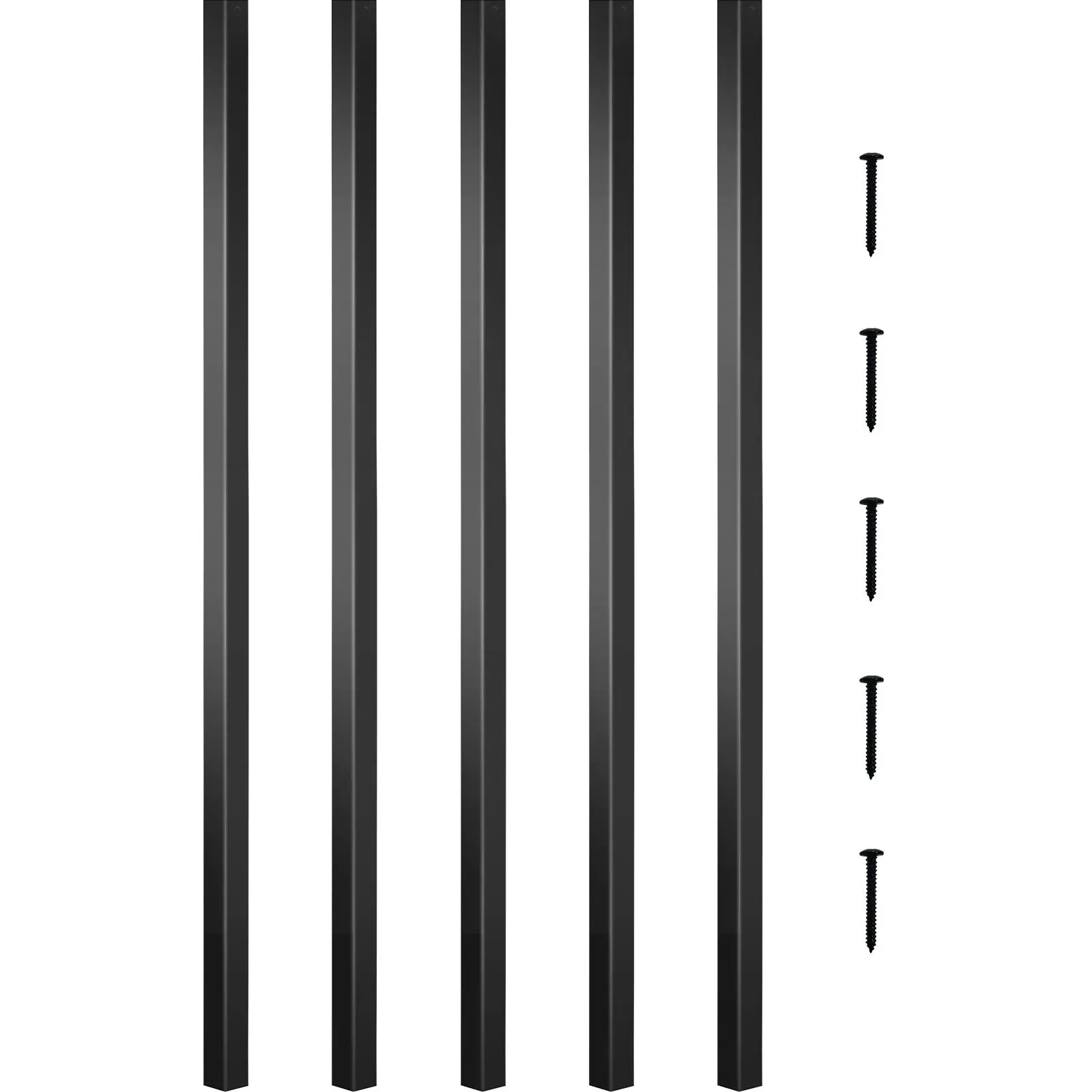 【Summerfinds】VEVOR Deck Balusters, 101 Pack Metal Deck Spindles, 26\"x0.75\" Staircase Baluster with Screws, Aluminum Alloy Deck Railing for Wood and Composite Deck, Square Baluster for Outdoor Stair Deck Porch