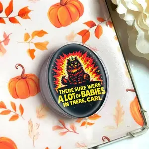 Princess Donut Dungeon Crawler Carl Phone Grip, Funny Tortoiseshell Cat Magsafe Holder, 'A Lot Of Babies In There' Fan Art, Trendy LitRPG eReader Kickstand