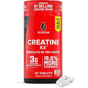 Creatine Pills, X3 (60 Caplets) - Creatine for Women & Men - Creatine Capsules Support Muscle Strength - Pre & Post Workout Creatine Supplement for Muscle Recovery & Building - 20 Servings