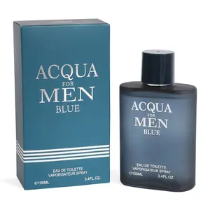 Acqua For Men Blue Eau De Toilette Spray Cologne for Men 100ml/3.4fl.oz. - Refreshing Scent, Suitable for Daily Use - Men's Fragrance