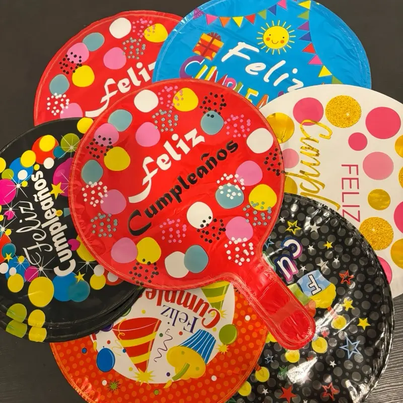 Feliz Cumpleaños 24-Pack 10” Foil Balloons (Mix)