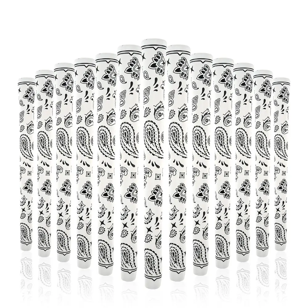 13 Pieces of Non Slip Rubber Exquisite Element Pattern Golf White Grip, Waterproof and Of Excellent Quality, Golf Gift Set professional club grip Golf Clubs golf accessories