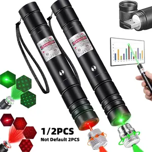 Outdoor Laser Flashlight and, USB Rechargeable Tactical Light, Adjustable, for TV/LED/LCD Screens, Astronomy, Camping, Hiking