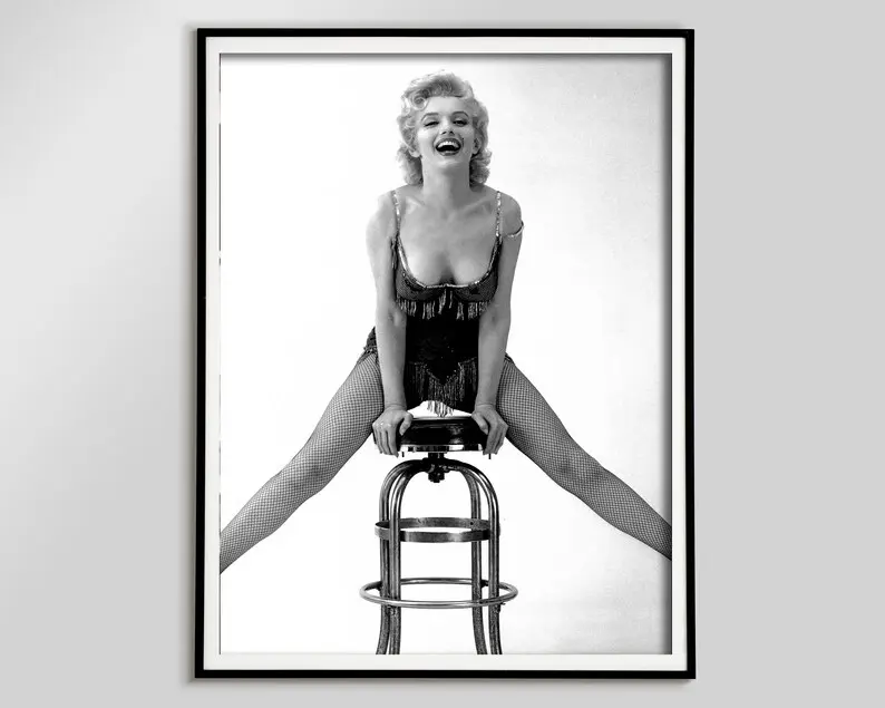 marilyn monroe, vintage photography, poster print, old hollywood decor, black and white, fashion print, makeup wall art, makeup room décor