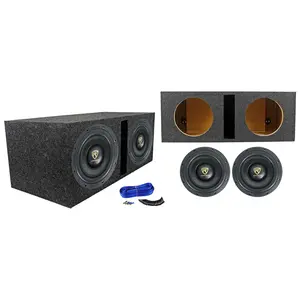 K9 Series 10" D2 V3 Subwoofer 2-Pack + Dual 10" Vented Enclosure Bundle