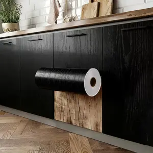 Wood grain log color self-adhesive wallpaper, renovation stickers, waterproof and moisture-resistant wood grain veneer floor stickers, self-adhesive wear-resistant household bedroom floor cover-up renovation decorative stickers. countertop