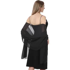 Chiffon Shawls and Wraps for Evening Dresses Women Elegant Soft Scarf Bridal Scarve Wedding Stole