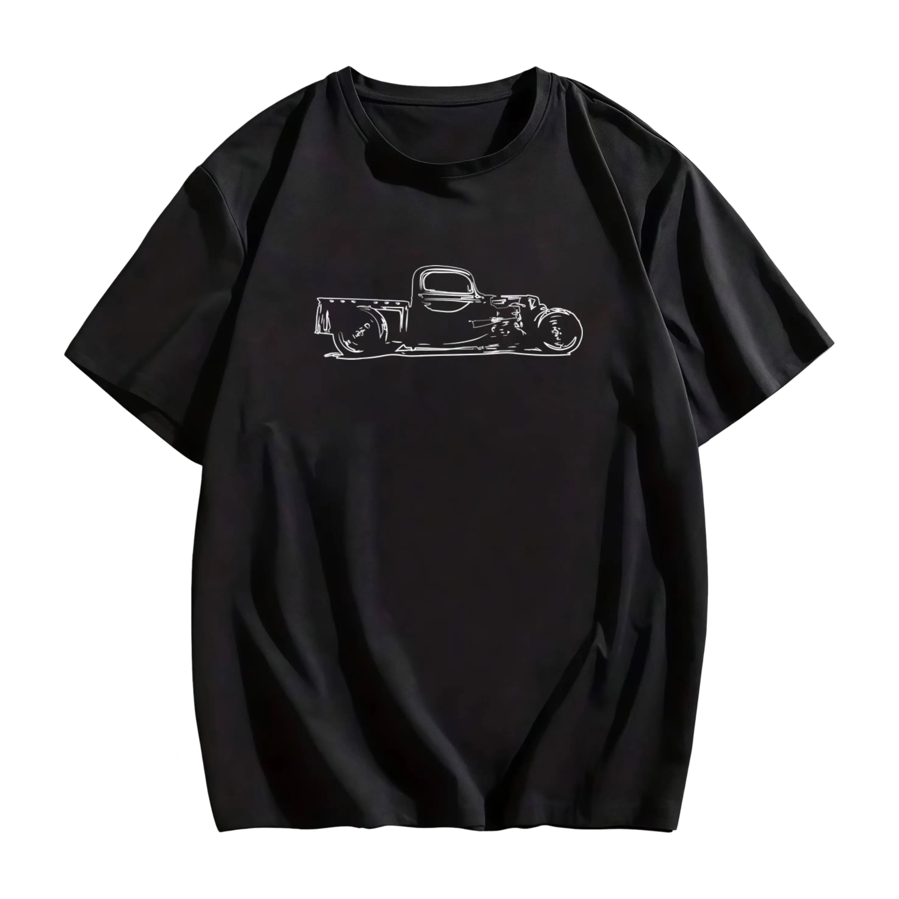 Rust Bucket Outline Rat Rod Hot Rod Steampunk T-Shirt