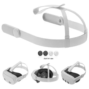 New VR Virtual Reality Game Accessories Replacement Headband for Meta Quest 2/3/3s Head Strap Includes 4 Joystick Caps, Comfortable&Adjustable VR Glasses Accessories, VR Gaming Set, Chrismas/ Thanksgiving/Birthday Idea Gift