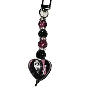 Ghostface Scream Bling Cellphone  Smartphone Charm - Bag Clip - Keychain - Accessory