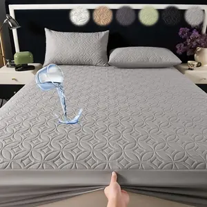 Big Copper Coin Pattern Waterproof Mattress Protector, Soft & Dirt-Proof Fabric with Deep Pockets Mattress cover, Ideal for Bedroom, College Dorm & Hotel Use