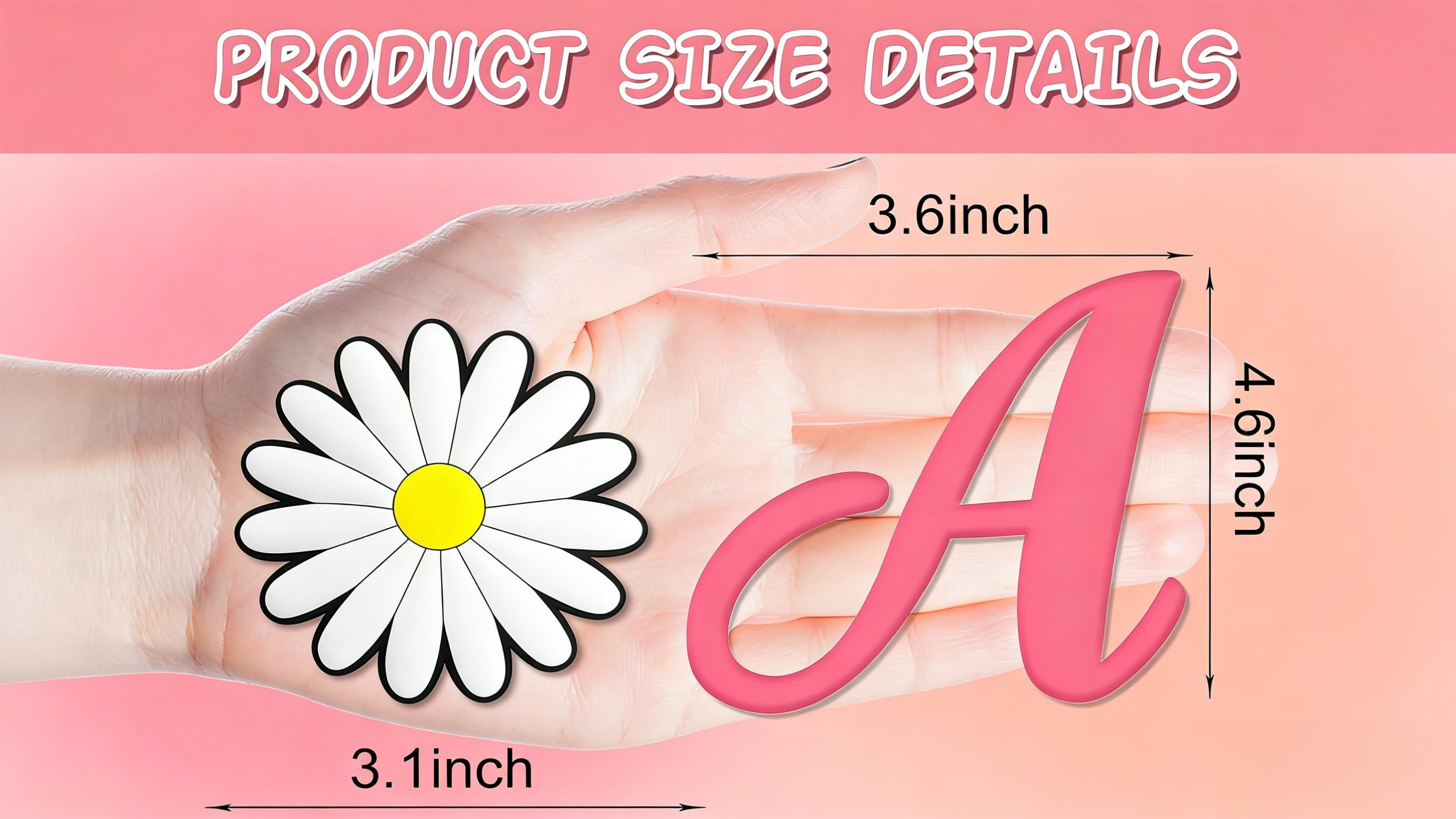 ISUNMEA 5 Pcs Letter Charms for Bogg Bag Accessories - Decorative Alphabet Charm for Handbag Beach Tote Bag