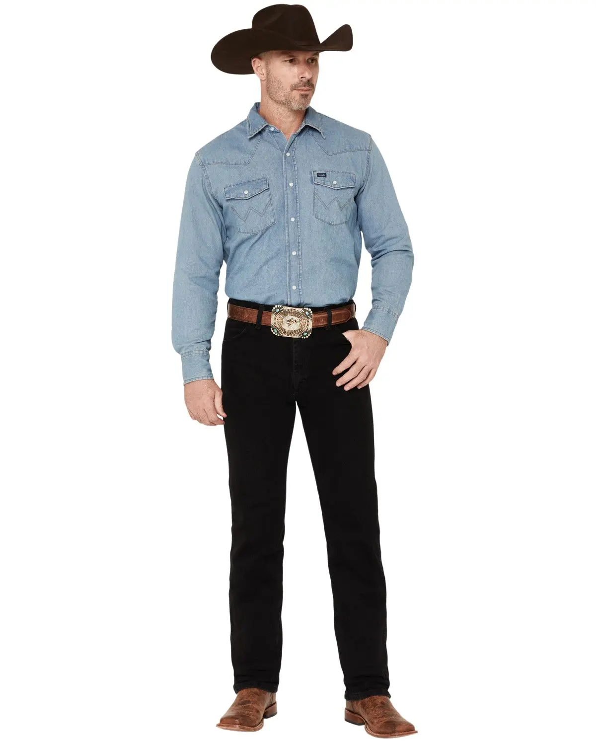 Wrangler Men's Men'S Cowboy Cut Straight Active Flex Stretch Denim Jeans - 112336395