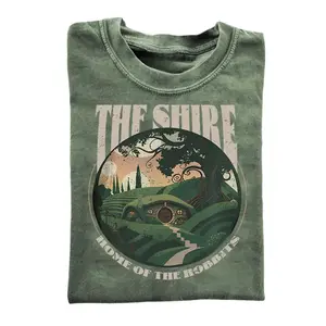 Vintage The Shire Home of The Hobbits Graphic Tee - Sweatshiurt, Middle Earth Unisex Top