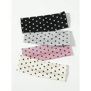 4-pack Polka Dot Pattern Hair Band, Casual Simple Hair Accessories for Women & Girls, Minimalist Headwear Suitable for Thick Hair
