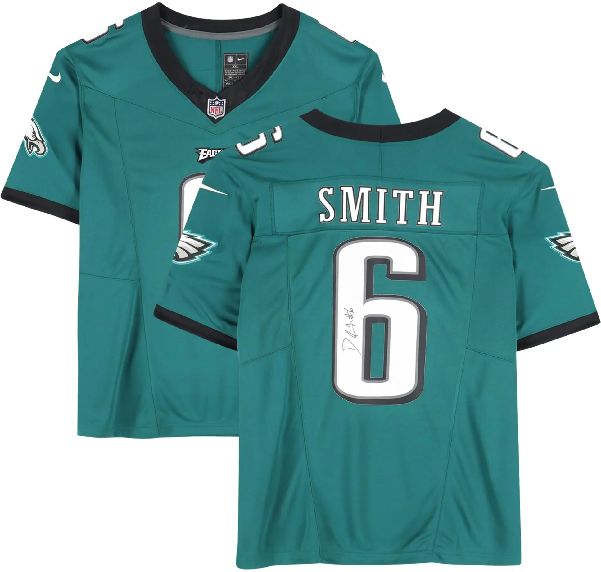 Devonta Smith Philadelphia Eagles Autographed Green Nike Limited Jersey - Fanatics Authentic Certified